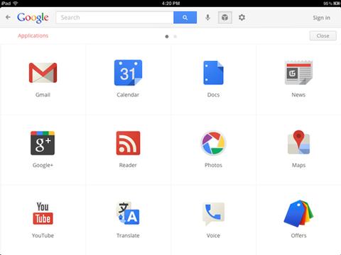 Neue Google-Search-App fürs iPad